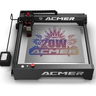 Grabador láser ACMER P1 Pro de 20W con una superficie de grabado de 400x390mm