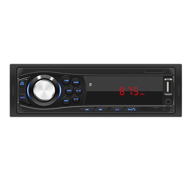 Reproductor MP3 con grabadora de cinta para salpicadero de coche,1 Din con Audio FM, estéreo, USB,SD,entrada auxiliar, Puerto ISO, Bluetooth