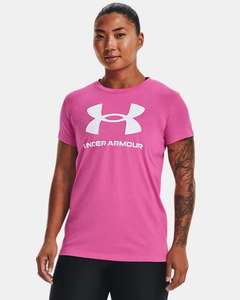 Camiseta de manga corta con estampado UA Sportstyle para mujer tallas SM a XL otros colores 15€. Envío gratis.
