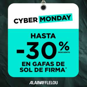 Cyber Monday en Alain Afflelou: Hasta -30% de descuento en gafas de sol de firma y lentillas