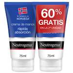 Neutrógena Fórmula Noruega, Crema de Manos Reparadora para Grietas, Rápida Absorción, Pack de 2 x 75 ml.