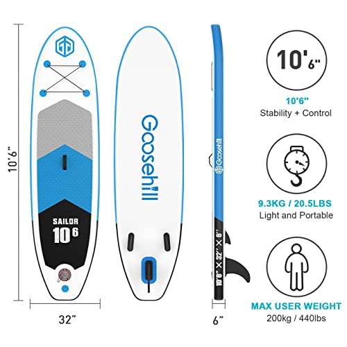 320 x 81 x 15 cm Tabla de surf de remo hinchable con todos los accesorios