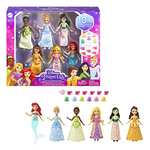 Disney Princess Minis Fiesta del té Pack 6 muñecas pequeñas con accesorios, juguete +3 años (Mattel HLW91)