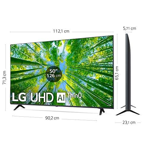 TV LED 50" - LG 50UQ80006LB, UHD 4K, Procesador Inteligente α5 Gen5 AI Processor 4K, Smart TV, DVB-T2 (Tb en Worten) // 65" 569,99€