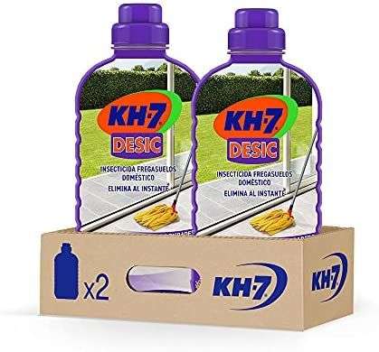 KH-7 Insecticida Fregasuelos, Elimina y protege tu hogar contra insectos rastreros, Aroma Lavanda - 2 x 750ml (Total: 1.5 L )