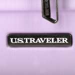 U.S. Traveler Maleta de 8 Ruedas con Mango de Aluminio y Puerto USB Lavanda (Azul)
