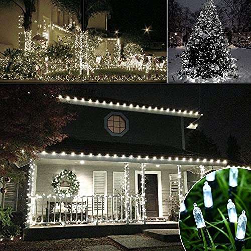 Luces Navidad Exterior Pilas,10M 100 LED Luces Arbol Navidad,Impermeable,8 Modos, Guirnalda Luces Navidad con Pilas para Exterior, Interior,