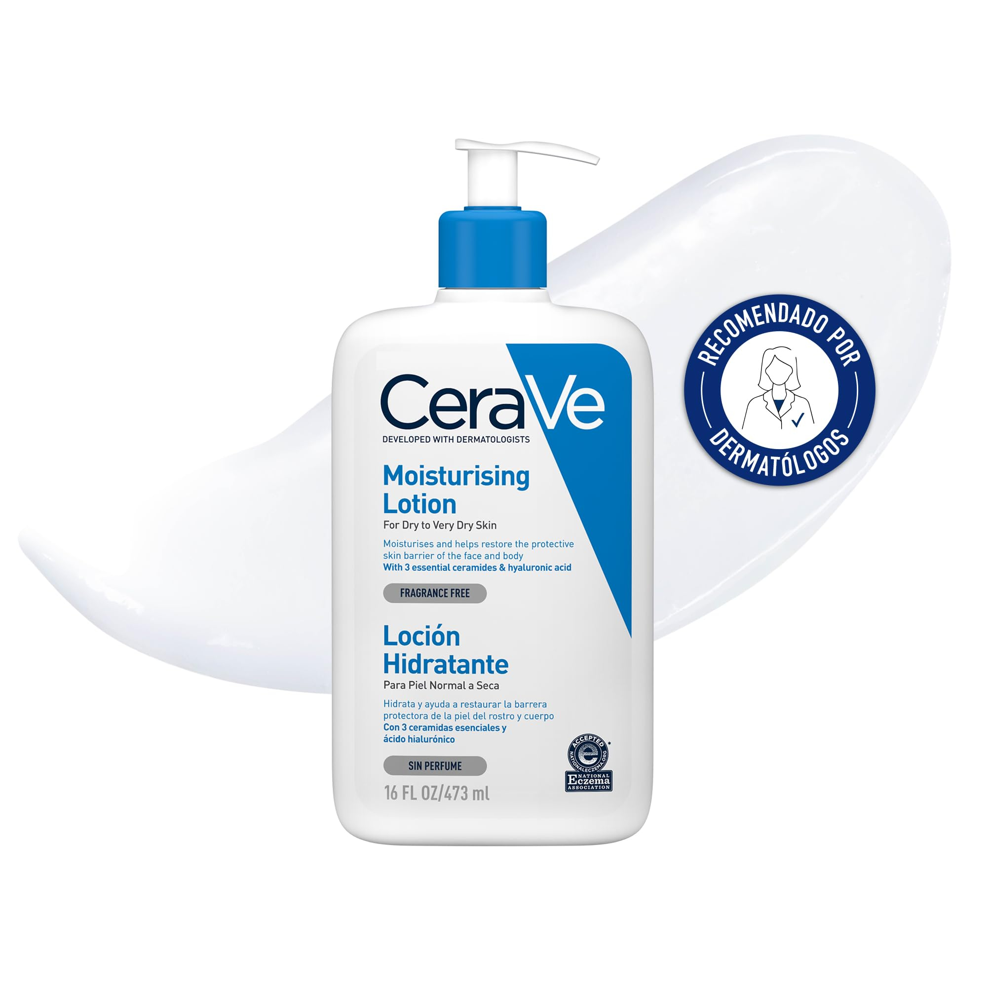 CeraVe, Loción Hidratante, Piel seca y muy seca del cuerpo, 473 ml
