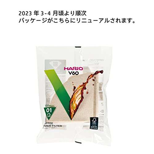 Hario VCF01100M Filtros de café Desechables, Tissu, Misarashi