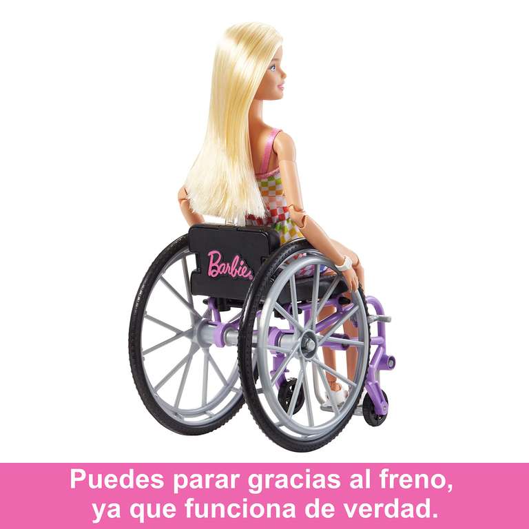 Barbie con Silla de Ruedas, rampa y Accesorios de Moda