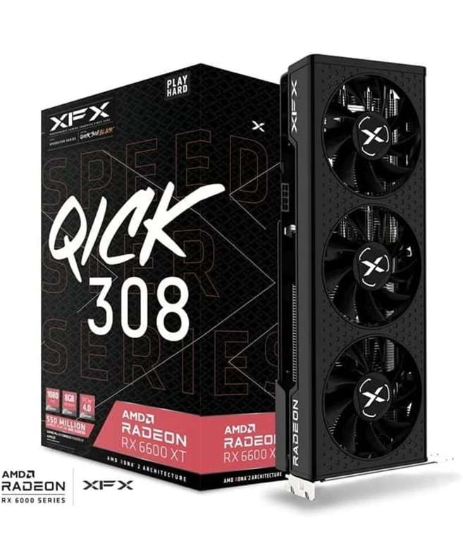 XFX Speedster QICK308 Radeon RX 6600 XT Black Gaming Tarjeta gráfica con 8 GB GDDR6, HDMI, 3 x DP, AMD RDNA 2