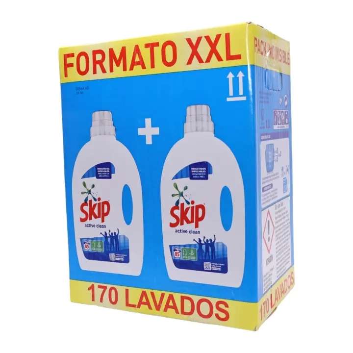 Skip Detergente Líquido Active Clean 50 lavados : : Salud y  cuidado personal