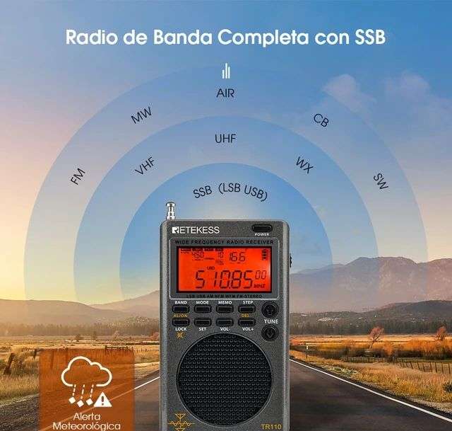 Retekess TR110 Radios Portatil AM FM Recargable