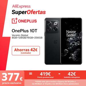 OnePlus 10T 5G, 8GB 128GB, Snapdragon 8+ Gen 1 150W SUPERVOOC, 4800mAh, versión Global (envío desde España)