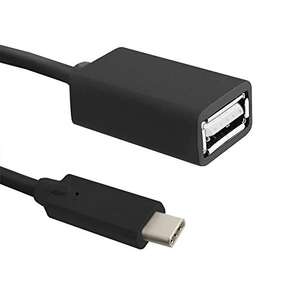 Qoltec 50422 - Cable USB (0,25 m, USB C, USB A, 2.0/3.0 (3.1 Gen 1), Male Connector/Female Connector, Negro)