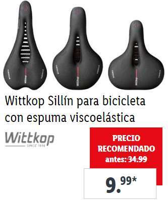 Sillín Wittkop (tres modelos a elegir) a partir del 8 de Junio en tienda
