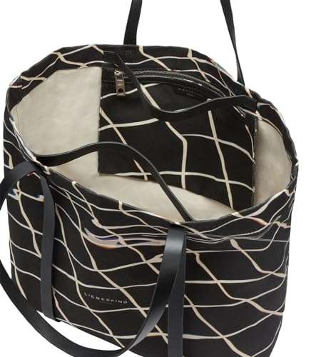 Liebeskind Pool Print Aurora Black, Shopper para Mujer, Negro, L