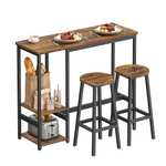 VASAGLE 1 Mesa con 2 Sillas de Cocina