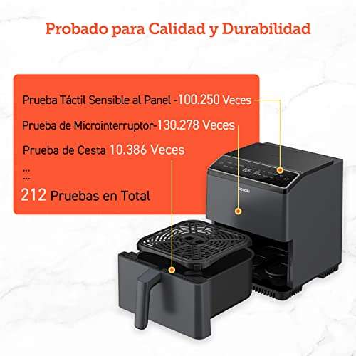 Freidora de aire Cosori Dual Blaze 6.4L por 158€ en PcComponentes 
