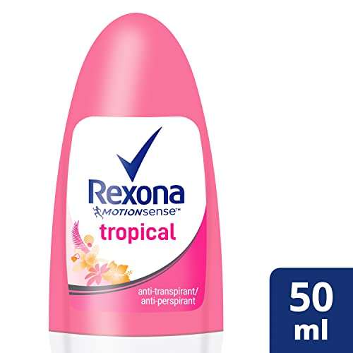 Rexona Desodorante Roll On Antitranspirante para mujer Tropical, 50 ml [PRIME DAY]
