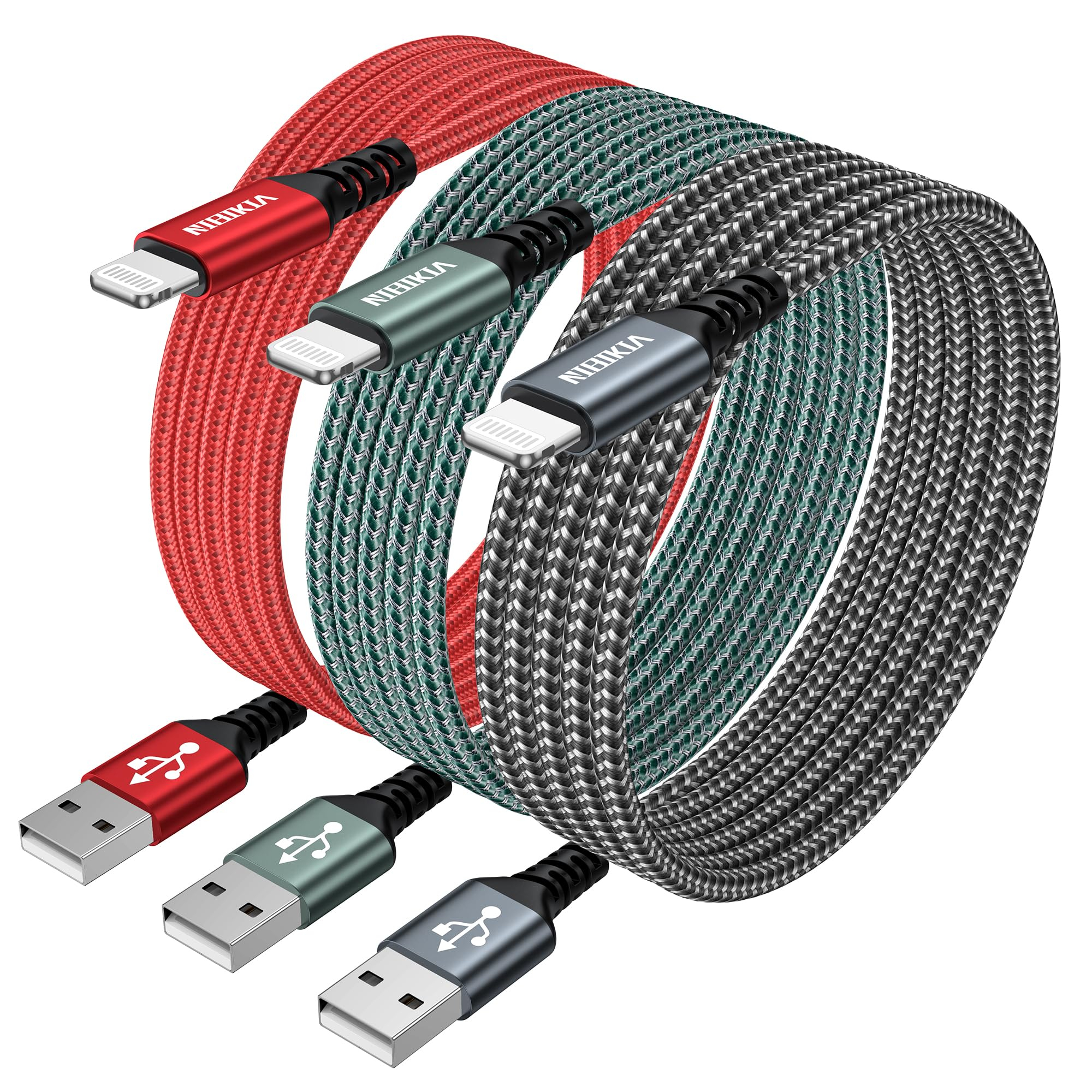 Pack de 3 Cables Cargador iPhone 2M