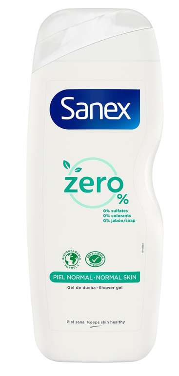 Geles Zero Sanex 600 ml 2ª unidad al 70%. 2 unidades por 4,61€. Recogida en tienda gratis y click and car.