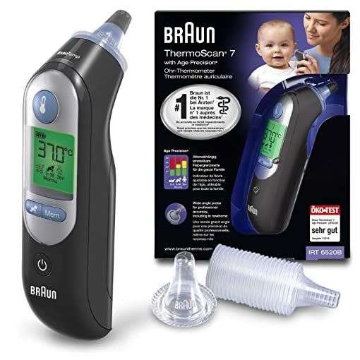 Braun ThermoScan 7 Black Edition – Termómetro de oído con Age Precision