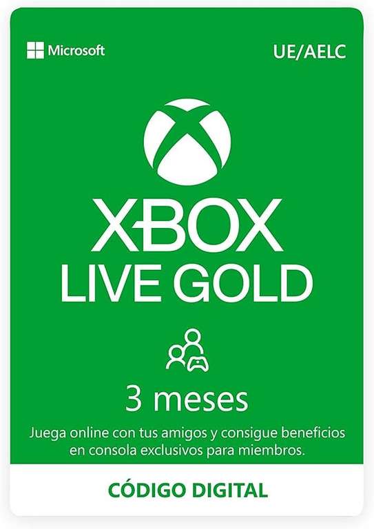 Xbox live gold 3 meses (Un año de Game Pass Ultimate por 38.6 euros)