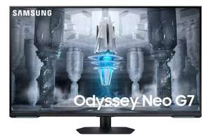 Monitor gaming 4K - Samsung Odyssey Neo G7 LS43CG700NUXEN, 43", UHD, 1 ms, 144Hz, USB, Wi-Fi Integrado, Bluetooth (También en Amazon)