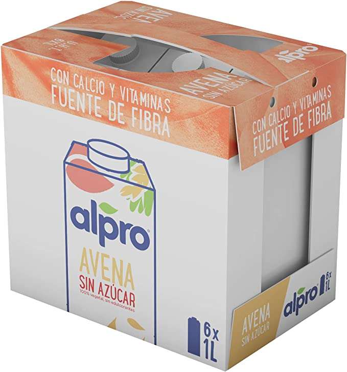 Pack 6 Alpro Bebida Vegetal de Avena sin azucar 6x1L