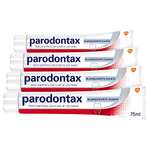 Parodontax Pasta de Dientes Blanqueante Ayuda a Prevenir y Detener el Sangrado de Encías, Blanqueador Dental Diario, Pack de 4 x 75 ml