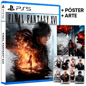 Final Fantasy XVI PS5 incluye poster +tarjeta de artes...