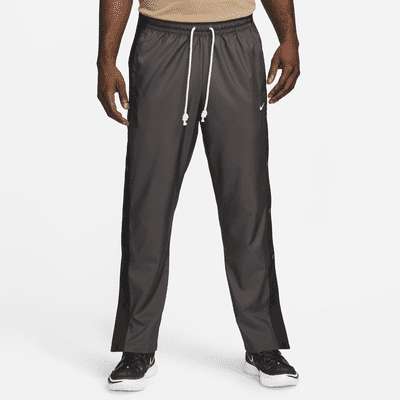 ADN Nike - Pantalón de baloncesto con botones a presión - Hombre (Medium Ash/Negro/Summit White)