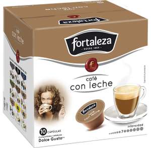 9 x Café FORTALEZA - Cápsulas de Café Con Leche Compatibles con Dolce Gusto (108 capsulas)