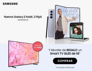 Samsung Galaxy Z FLIP5 + TV Q60C QLED 55" 2023 por 1088€ [Desde La APP]