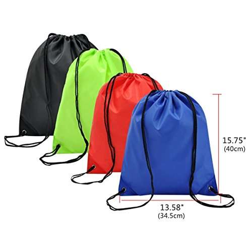 Pack de 6 Mochila Saco Bolsas de Cuerdas de Deporte Coolzon