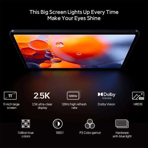 Xiaomi Pad 5 Tablet - Versión CN con ROM Global, Pantalla de 11" 2.5K 120Hz, Snapdragon 860, batería 8720 mAh, Wi-Fi (6+128GB Negro)