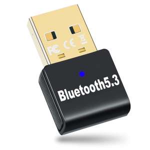 Bluetooth USB 5.3, Plug & Play Adaptador Bluetooth para PC, Bluetooth USB Dongle Transmisor y Receptor para Ordenador