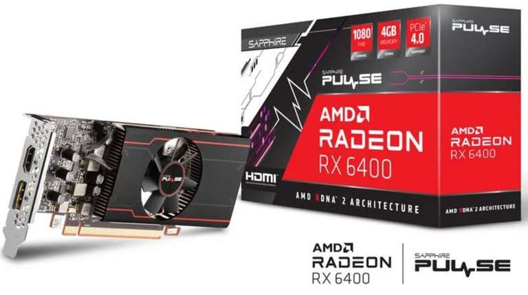 Sapphire Pulse AMD Radeon RX 6400 Gaming 4GB GDDR6