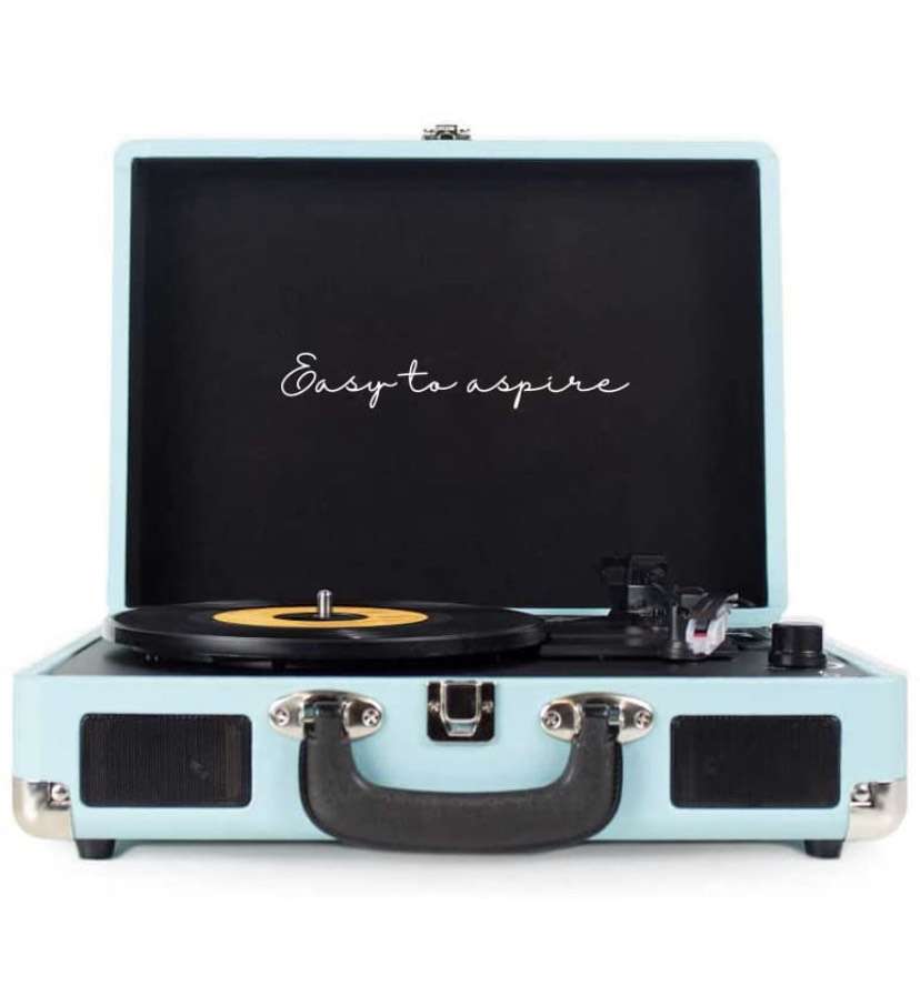 Tocadiscos Vintage en maleta - Bluetooth, USB, 2 altavoces - Prixton color  azul » Chollometro