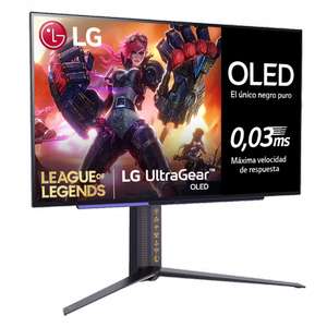Monitor Gaming OLED LG UltraGear Edición League of Legends| 27", QHD, 240Hz, 0,03ms [2 unidades por 1188€ --->594€ c/u]