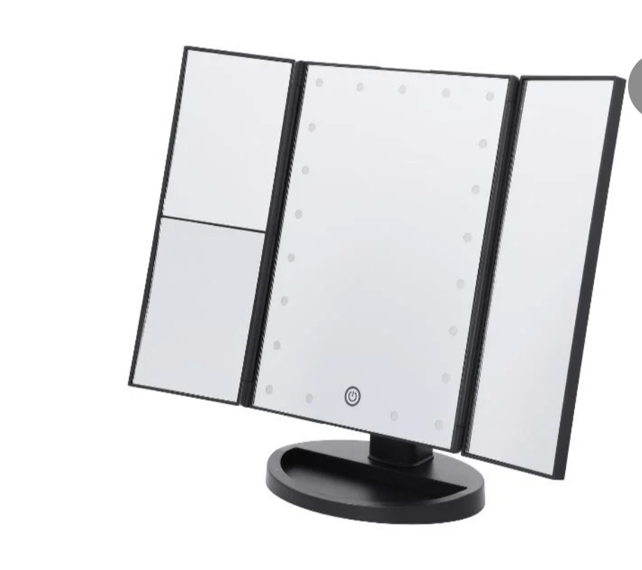 Espejo cosmético led plegable