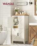 Armario de Almacenamiento, Mueble de Baño Estilo Campo con Puertas de Granero, Aparador de Cocina, Estantes Ajustables, Blanco Rústico