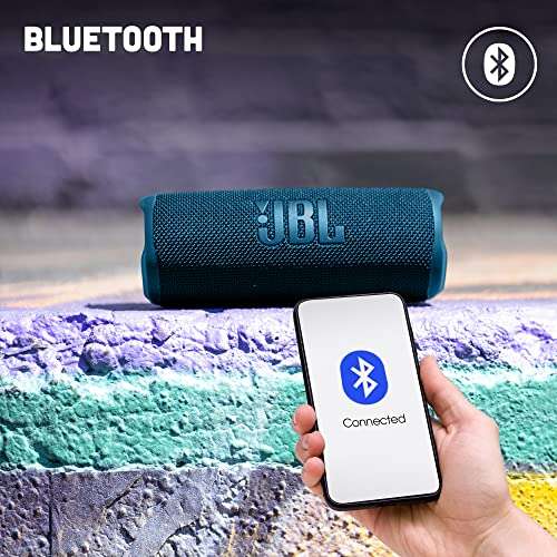 JBL Altavoz Bluetooth portátil Flip 6 - Altavoz resistente al agua y al polvo IPX67, compatible con JBL PartyBoost, hasta 12h, azul