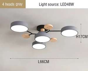 Lámpara LED3 colores: 4-5-6 luces para salón, habitación...
