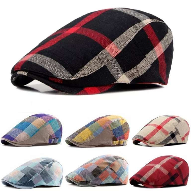 Gorra plana de algodón estilo británico (6 colores diferentes)