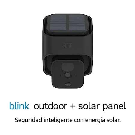 Blink Outdoor + Soporte de carga con panel solar: cámara de seguridad inteligente HD, inalámbrica, energía solar, cámara complementaria