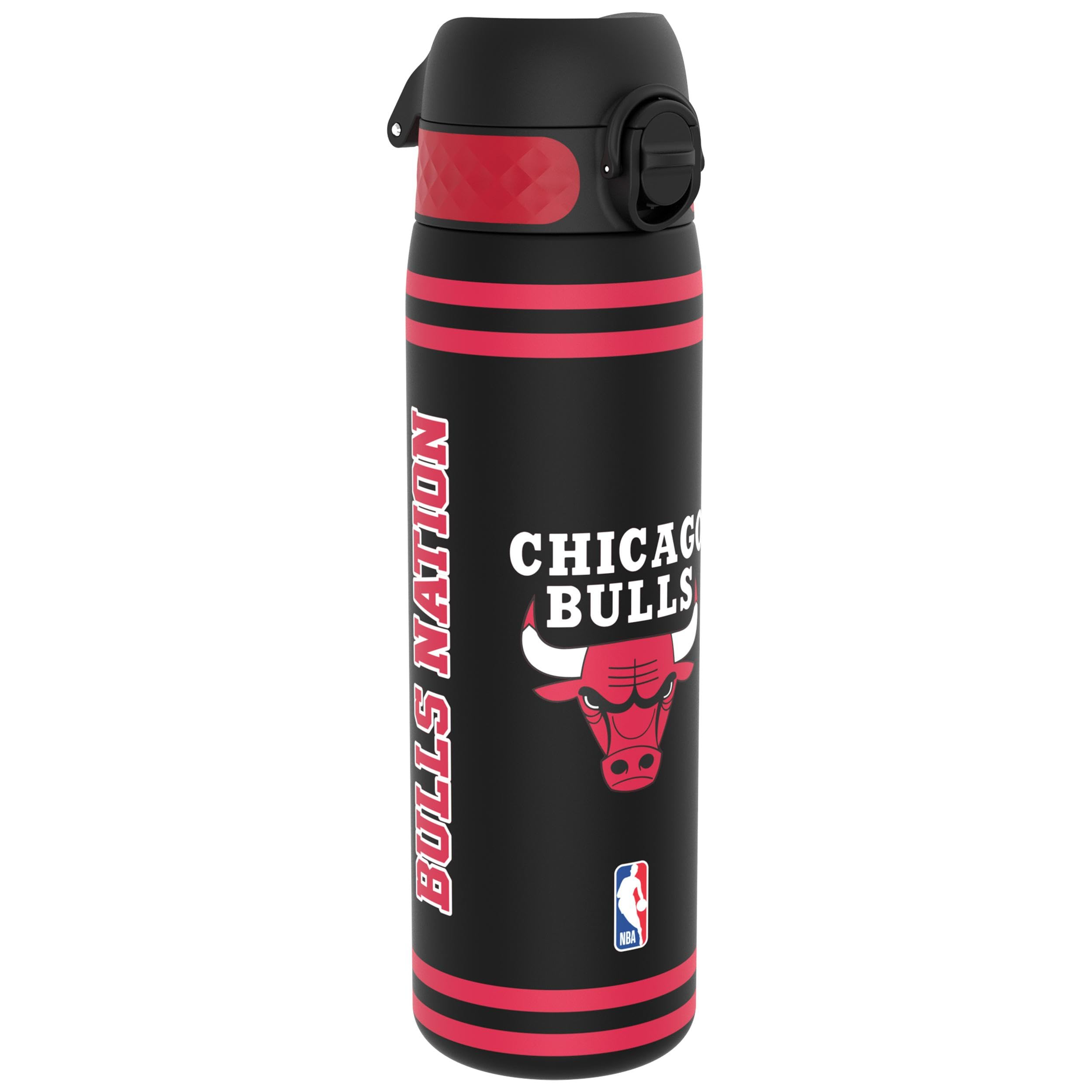 ion8 NBA Botella a Prueba de Fugas, Fácil de Abrir, Cerradura Segura, Asa de Transporte, Aptas para Lavavajillas, Acero Inoxidable