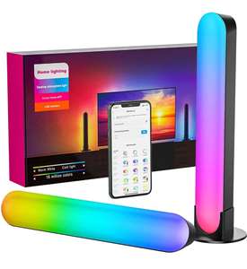 Barras de Luz smart RGB con Múltiples Efectos de Iluminación y Modos de Música para PC TV compatible con Alexa y Google