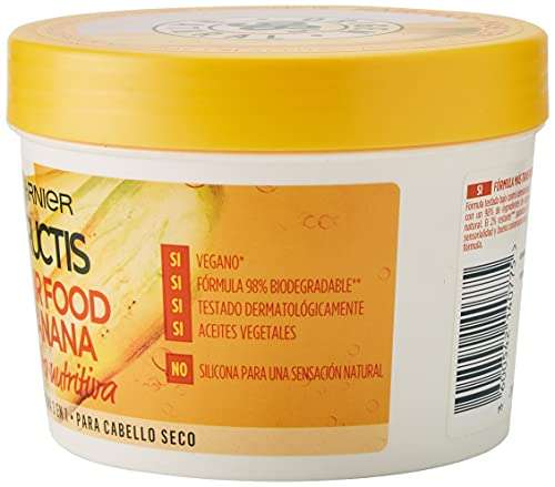 2x Garnier Fructis Hair Food Banana Mascarilla 3 en 1 - 390 ml [3'43€/ud]